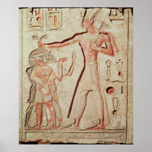 Relief som skildrar Ramesses II och som har fiende Poster