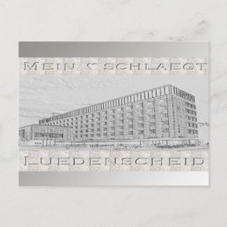 Reliefpostkarte ’Neues Rathaus’ von Lüdenscheid Vykort