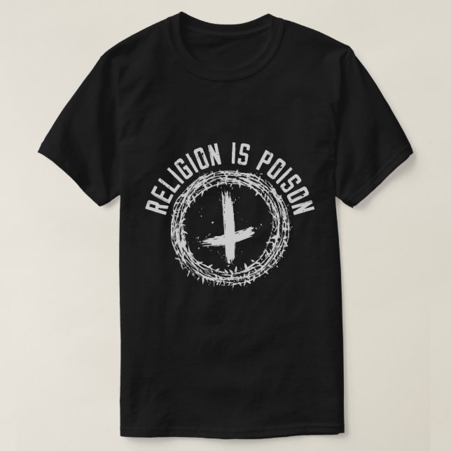 Religion är en antireligionsagonistisk teist för p t shirt (Design framsida)