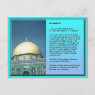 Religion besökare till Jerusalem Vykort