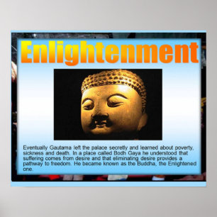 Religion, buddism, upplysning poster
