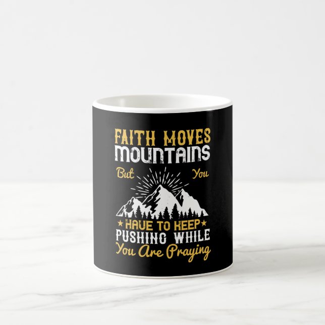 Religion - Faith Moves Mountains Kaffemugg (Center)