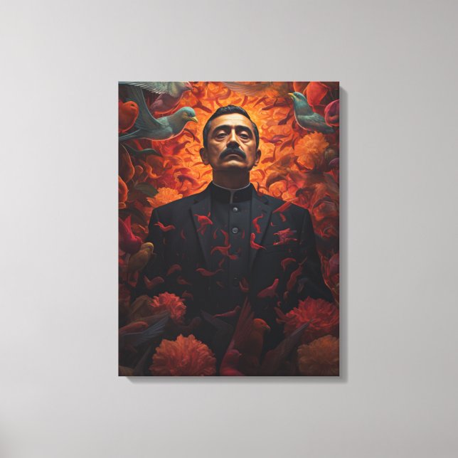 Religion Gift Mexiko Jesus Malverde Canvastryck (Framsida)