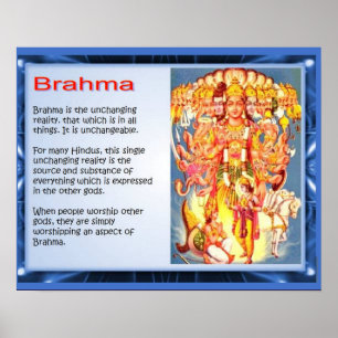 Religion Hinduism, gudar, Brahma Poster