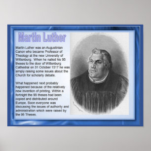 Religion, historia, reformation Martin Luther Poster