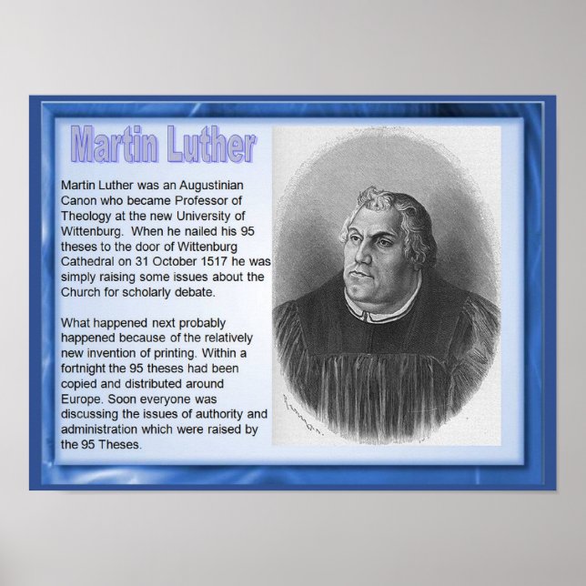 Religion, historia, reformation Martin Luther Poster (Framsidan)