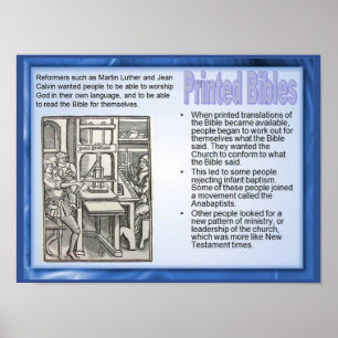 Religion, historia, Reformation Prated Bibles Poster