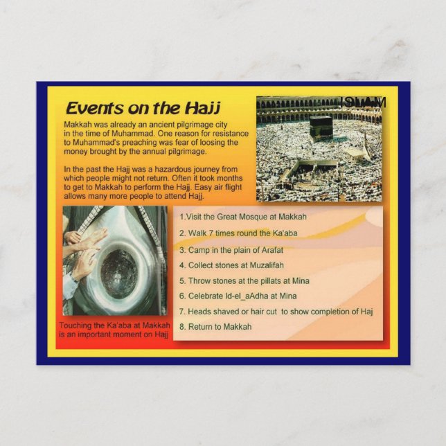 Religion, islam, Haj-evenemang Vykort (Framsida)