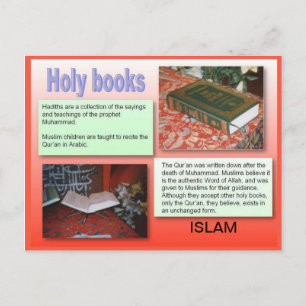 Religion, islam, Heliga Bokar Vykort