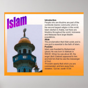 Religion, islam, introduktion poster