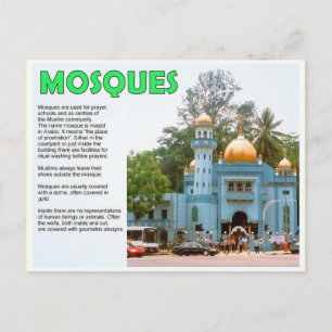 Religion, islam, moskéer vykort