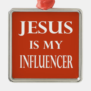 Religion - Jesus Är Min Influencer Metall Ornament