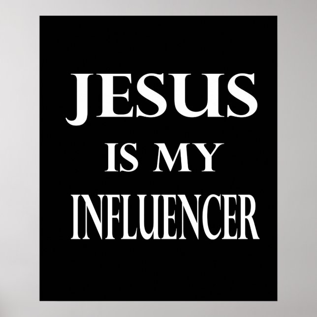 Religion - Jesus är min influencer Poster (Framsidan)