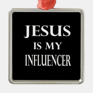 Religion - Jesus är min influensare Julgransprydnad Metall