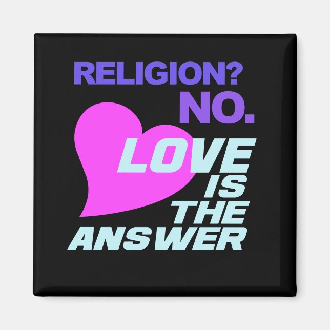 Religion & Kärlek magnet (Framsidan)