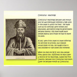 Religion, konfucianism, lärare poster