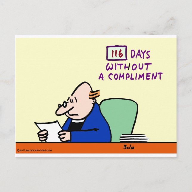 religion kyrka predikant präst komplimang vykort (Framsida)