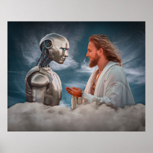 Religion och AI-konstverk Poster