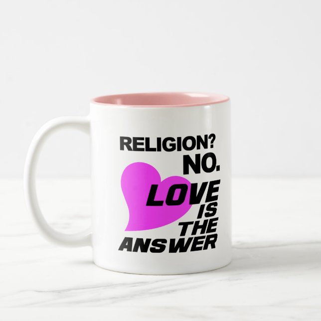 Religion och Kärlek mugg (Vänster)