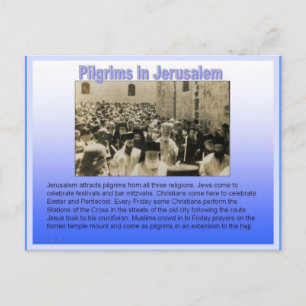Religion, pilgrimer i Jerusalem Vykort