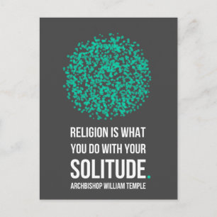 Religion Solitude Archbishop William Temple Quote Vykort