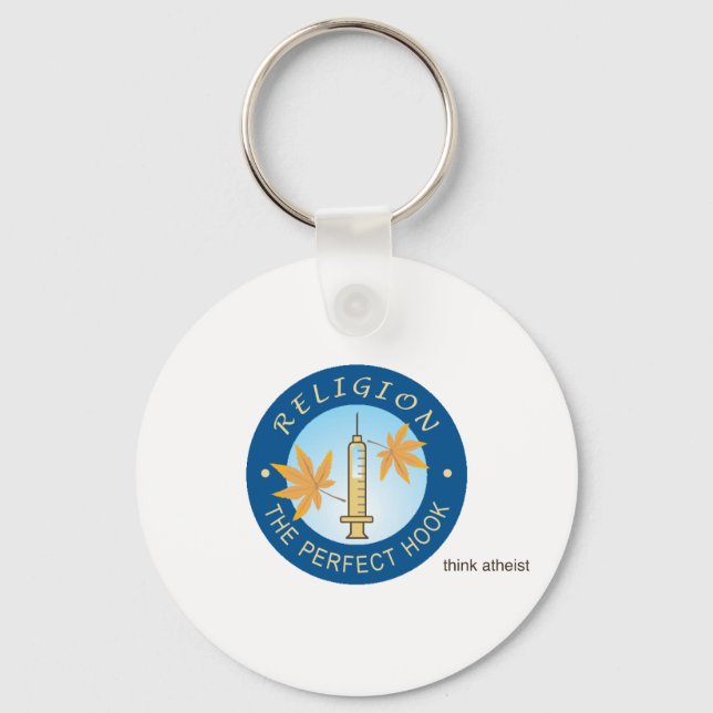 Religion som knapp-knapp-knapp-klang nyckelring (Framsida)