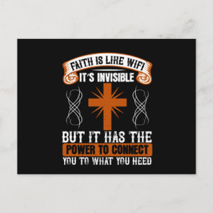 Religion - tro är osynlig som WIFI Vykort