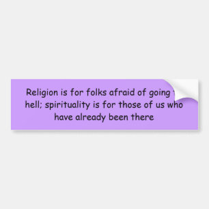 Religion vs andlighet bildekal