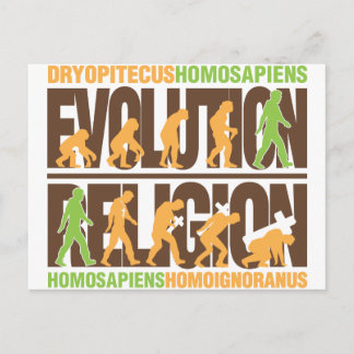 Religion Vs Evolution Vykort