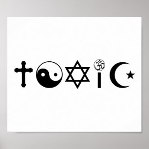 Religionen är den giftliga fritänkaren poster
