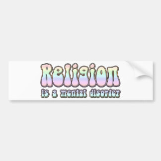 Religionen är en mental oordning bildekal