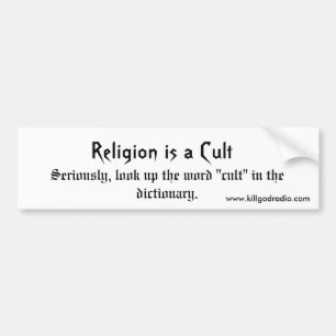 Religionen är en skräddarsy kult - bildekal
