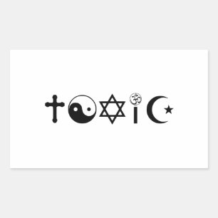 Religionen är giftig Freethinker Rektangulärt Klistermärke
