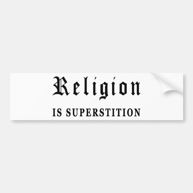 Religionen är Superstition Bildekal (Framsidan)