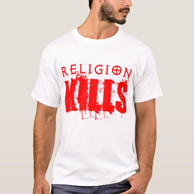 Religionen dödar T-tröja T-shirt (Framsida)