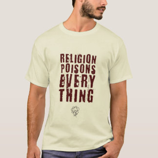 Religionen förgiftar allt, stort t-shirt