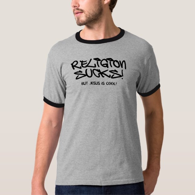 Religionen suger - men Jesus är kall! Tee (Framsida)
