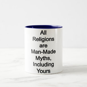 Religioner är myter Två-Tonad mugg