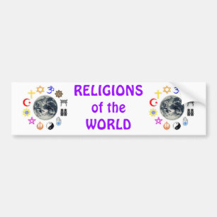 RELIGIONER av VÄRLDEN Bildekal