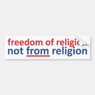 Religionsfrihet inte från religion bildekal