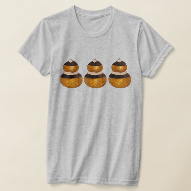 Religiös användning Fransk Choux Pastry Cream Puff T Shirt (Laydown)