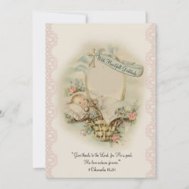 Religiös Bebis Shower Tack Vintage