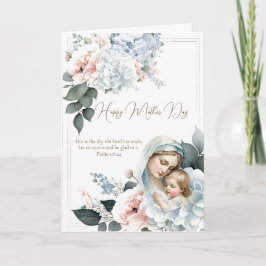 Religiös Blommig Morsdagsbön Kort