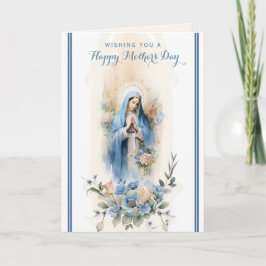 Religiös blomster mors dag bön kort