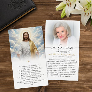 Religiös Bön Faderns Bön Jesus Sympatikort Visitkort