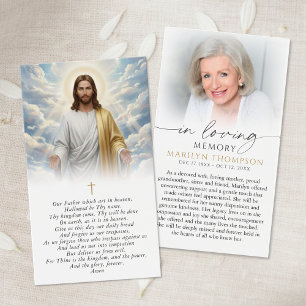 Religiös Bön Faderns Bön Jesus Sympatikort Visitkort