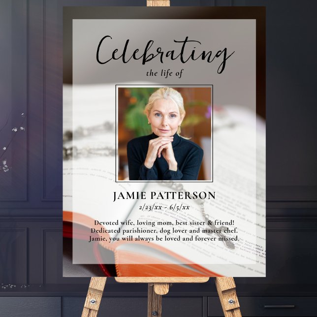 Religiös firande av livet Anpassad Foto Begravning Poster (Skapare uppladdad)