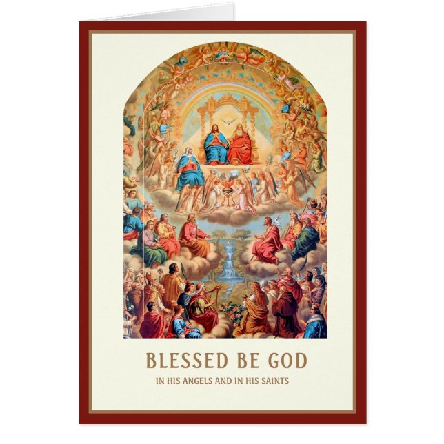 Religiös födelsedag Alla helgons dag i himlen  Hälsningskort (Framsidan)