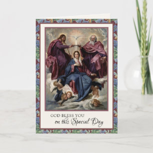 Religiös födelsedag Jungfru Maria Jesus Vintage Kort