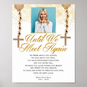 Religiös foto elegant minnes- begravning dikt skyl poster